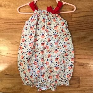 Baby gap red floral romper size 6-12 months.